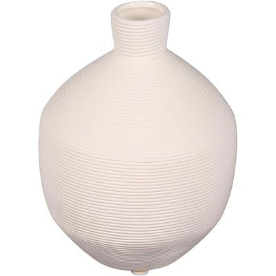 Yatai Textured Vases for Flower Arrangements, Ceramis Vases Collection for Beautiful Decorations, Off White Color Vases withou Drainage Hole (white8)