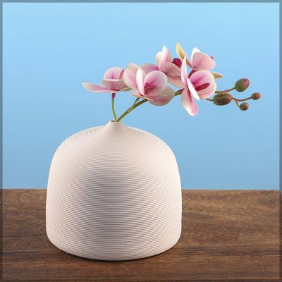 Yatai Ceramic White Color Vasses with Full Flower Arrangeents | Elegant Flower Vase Set | Home Decor, Gifting Vases | Showcase Vases (white23)