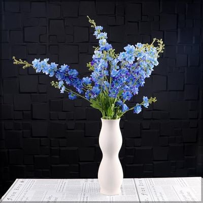 Yatai Ceramic White Color Vases with Full Flower Arrangements | Elegant Flower Vase Set | Home Decor, Gifting Vases | Showcase Vases (white18)