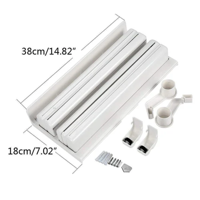 Plastic Triple Tissue Paper Dispenser 3 in 1 Foil Cling Film Tissue Paper Roll Holder for Kitchen Triple Paper Roll Dispenser and Holder for Tissue Paper Roll, Kitchen Tissue Holder Stand