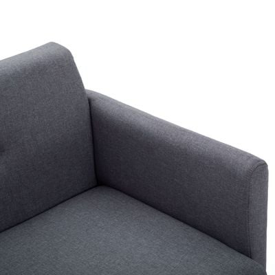 2-Seater Sofa Fabric Upholstery 115x60x67 cm Dark Grey