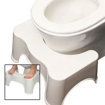 Toliet Seat Plastic Squat Potty Step Stool for Western Toilet, Anti-Slip Bathroom Scientific Angle, Comfortable Foot Rest Toilet Stool