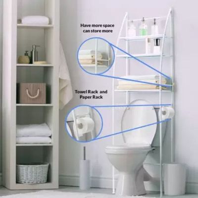 3 Shelf Bathroom Space Saver,Over The Toilet Rack,Bathroom Corner Stand Storage Organizer Accessories,The Washing Machine,Bathroom Tower Shelf