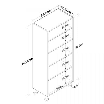 HC Home Canvas Hugo Multi-Purpose Cabinet White - Medium