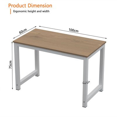 Mahmayi ZCD-24W Modern Study Desk, Modern Executive Desks for Home, Office, Schools, Laptop, Computer Workstation Table - Light Imperia 