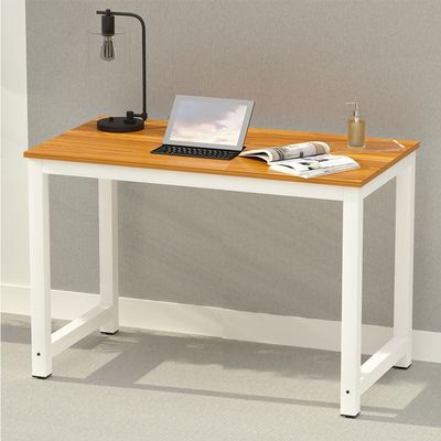 Mahmayi ZCD-24W Modern Study Desk, Modern Executive Desks for Home, Office, Schools, Laptop, Computer Workstation Table - Light Walnut