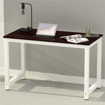 Mahmayi ZCD-25W Modern Study Desk, Modern Executive Desks for Home, Office, Schools, Laptop, Computer Workstation Table - Dark Walnut