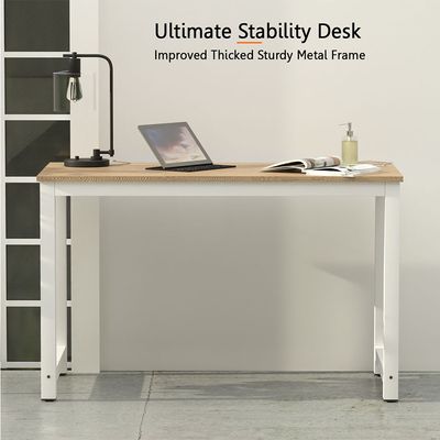 Mahmayi ZCD-25W Modern Study Desk, Modern Executive Desks for Home, Office, Schools, Laptop, Computer Workstation Table - Light Imperia 