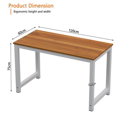 Mahmayi ZCD-25W Modern Study Desk, Modern Executive Desks for Home, Office, Schools, Laptop, Computer Workstation Table - Light Walnut