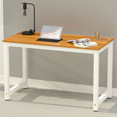 Mahmayi ZCD-25W Modern Study Desk, Modern Executive Desks for Home, Office, Schools, Laptop, Computer Workstation Table - Light Walnut