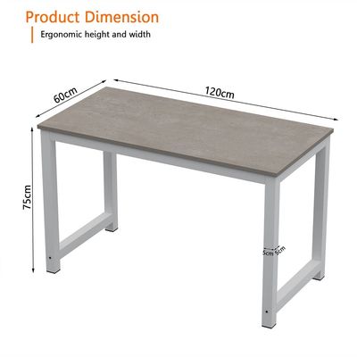 Mahmayi ZCD-25W Modern Study Desk, Modern Executive Desks for Home, Office, Schools, Laptop, Computer Workstation Table - White Concrete