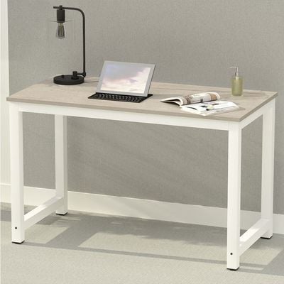 Mahmayi ZCD-25W Modern Study Desk, Modern Executive Desks for Home, Office, Schools, Laptop, Computer Workstation Table - White Concrete