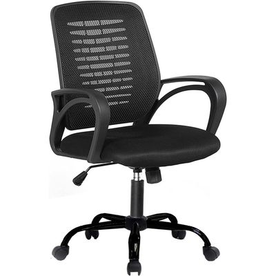 Desk Chair Office Chair for Home Height Adjustable Mid Back Mesh Computer Chair with Lumbar Support Mesh Swivel Computer Office Ergonomic Executive Chair (Swivil, Black) 