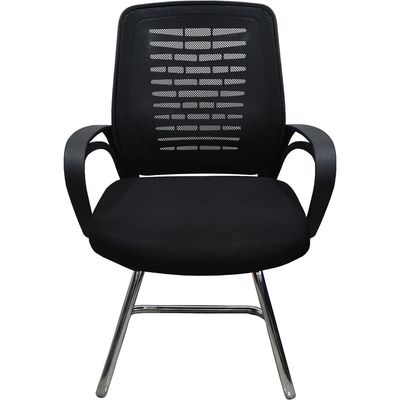 Desk Chair Office Chair for Home Height Adjustable Mid Back Mesh Computer Chair with Lumbar Support Mesh Swivel Computer Office Ergonomic Executive Chair (Visitor, Black)