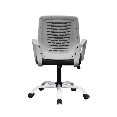 White Desk Chair Office Chair for Home Height Adjustable Mid Back Mesh Computer Chair with Lumbar Support Mesh Swivel Computer Office Ergonomic Executive Chair (Swivil, White) 