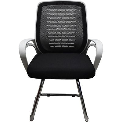 Desk Chair Office Chair for Home Height Adjustable Mid Back Mesh Computer Chair with Lumbar Support Mesh Swivel Computer Office Ergonomic Executive Chair (Visitor, White) 