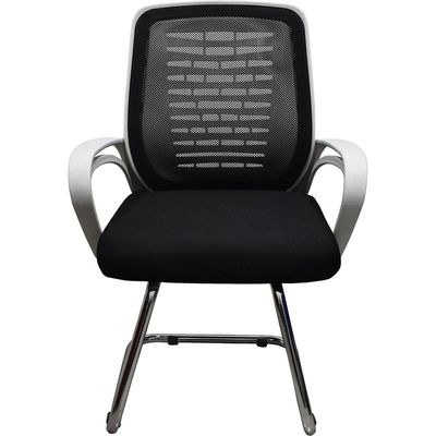Desk Chair Office Chair for Home Height Adjustable Mid Back Mesh Computer Chair with Lumbar Support Mesh Swivel Computer Office Ergonomic Executive Chair (Visitor, White) 