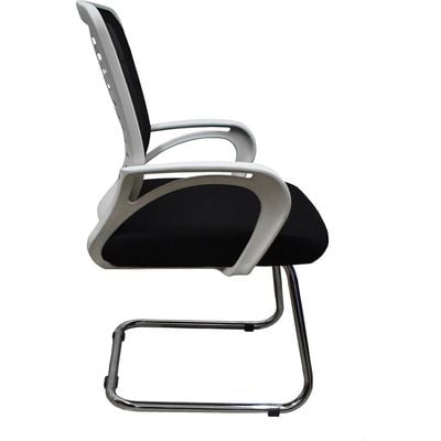 Desk Chair Office Chair for Home Height Adjustable Mid Back Mesh Computer Chair with Lumbar Support Mesh Swivel Computer Office Ergonomic Executive Chair (Visitor, White) 