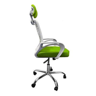 Desk Chair Office Chair for Home Height Adjustable Mid Back Mesh Computer Chair with Lumbar Support Mesh Swivel Computer Office Ergonomic Executive Chair (With Head Rest, Green)