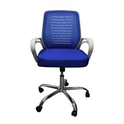 Desk Chair Office Chair for Home Height Adjustable Mid Back Mesh Computer Chair with Lumbar Support Mesh Swivel Computer Office Ergonomic Executive Chair (Swivil, Blue)