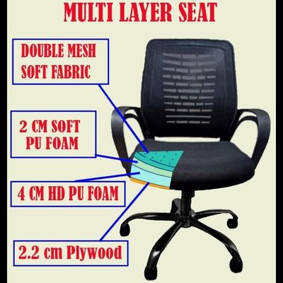 Desk Chair Office Chair for Home Height Adjustable Mid Back Mesh Computer Chair with Lumbar Support Mesh Swivel Computer Office Ergonomic Executive Chair (Swivil Set, Green)