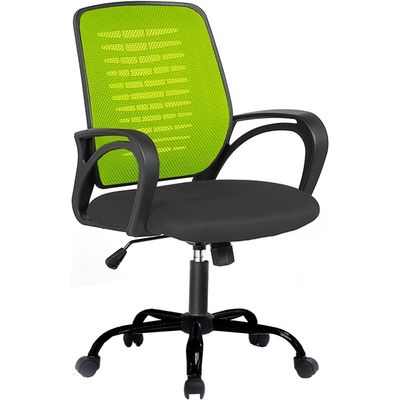 Desk Chair Office Chair for Home Height Adjustable Mid Back Mesh Computer Chair with Lumbar Support Mesh Swivel Computer Office Ergonomic Executive Chair (Swivil, Green Black) 