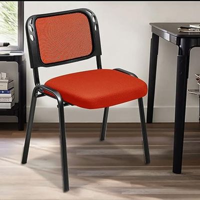 Splendor Visitor Chair Office Conference Desk for Guest Waiting Room Lobby Banquet Events Stacking chair (Red)