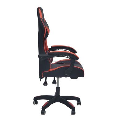  Gaming Chair with USB Lumbar Massager, High Back Leather Office Desk Chair with Adjustable Height, Headrest and Lumbar Support, Swivel Video Game Chair, Ergonomic Computer Gaming Chair (Red Black)