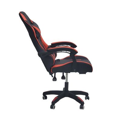  Gaming Chair with USB Lumbar Massager, High Back Leather Office Desk Chair with Adjustable Height, Headrest and Lumbar Support, Swivel Video Game Chair, Ergonomic Computer Gaming Chair (Red Black)