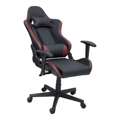  Gaming Chair with 3D Adjustable Armrest, High Back PU Leather Office Desk Chair, Adjustable Height, Headrest and backrest, Swivel Video Game Chair, Ergonomic Computer Gaming Chair (Red Black)