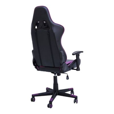  Gaming Chair with 3D Adjustable Armrest, High Back PU Leather Office Desk Chair, Adjustable Height, Headrest and backrest, Swivel Video Game Chair, Ergonomic Computer Gaming Chair (Purple Black)