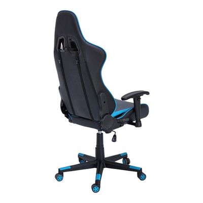  Gaming Chair with 3D Adjustable Armrest, High Back PU Leather Office Desk Chair, Adjustable Height, Headrest and backrest, Swivel Video Game Chair, Ergonomic Computer Gaming Chair (Blue Black)