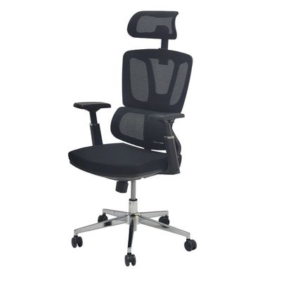  Mesh Office Chair, Executive Office Mesh Chair with Ergonomic Lumbar Support and Comfort Seat Cushion, Executive Swivel Office Chair with Durable Armrests, Manager Office Chair (Black)