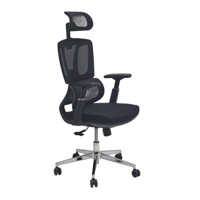  Mesh Office Chair, Executive Office Mesh Chair with Ergonomic Lumbar Support and Comfort Seat Cushion, Executive Swivel Office Chair with Durable Armrests, Manager Office Chair (Black)