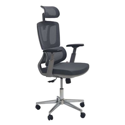  Mesh Office Chair, Executive Office Mesh Chair with Ergonomic Lumbar Support and Comfort Seat Cushion, Executive Swivel Office Chair with Durable Armrests, Manager Office Chair (Grey)