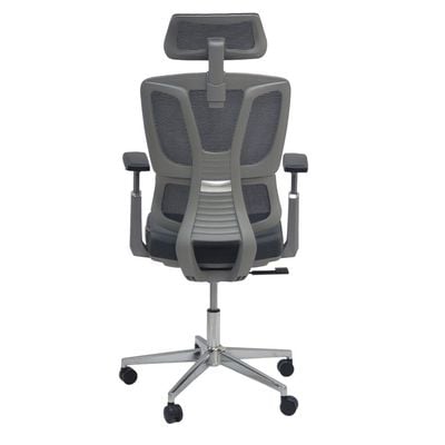  Mesh Office Chair, Executive Office Mesh Chair with Ergonomic Lumbar Support and Comfort Seat Cushion, Executive Swivel Office Chair with Durable Armrests, Manager Office Chair (Grey)