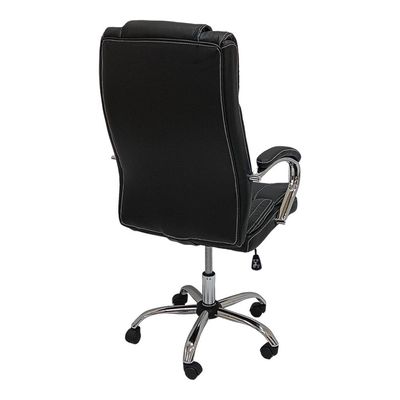  Executive High Back Office Chair, Ergonomic Computer Desk Chair for Home and Office, Comfort Recliner PU Leather Chair, Height Adjustable and Tilt Back (Black)