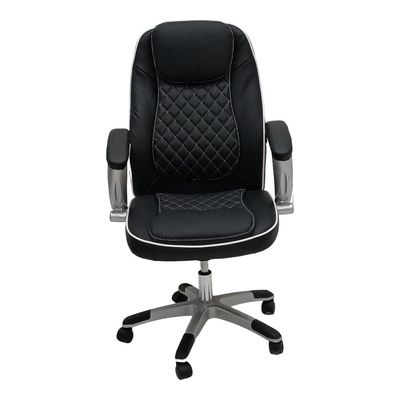  Executive High Back Office Chair, Ergonomic Computer Desk Chair for Home and Office, Comfort Recliner PU Leather Chair, Height Adjustable and Tilt Back (Black)