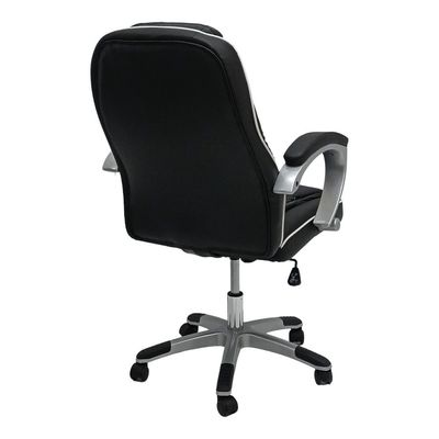  Executive High Back Office Chair, Ergonomic Computer Desk Chair for Home and Office, Comfort Recliner PU Leather Chair, Height Adjustable and Tilt Back (Black)