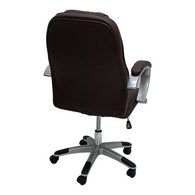  Executive High Back Office Chair, Ergonomic Computer Desk Chair for Home and Office, Comfort Recliner PU Leather Chair, Height Adjustable and Tilt Back (Brown)