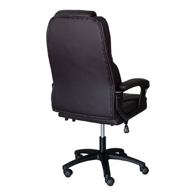  Executive High Back Office Chair, Ergonomic Computer Desk Chair for Home and Office, Comfort Recliner PU Leather Chair, Height Adjustable and Tilt Back (Brown)