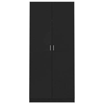 Wardrobe Black 90x52x200 cm Engineered Wood