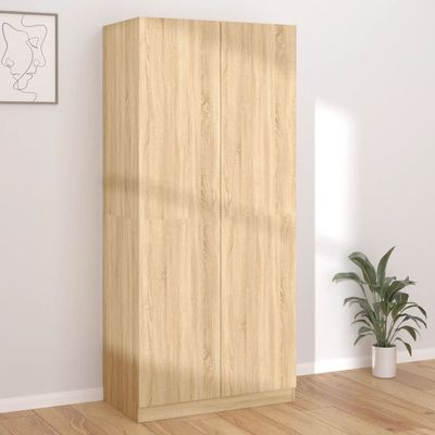 Wardrobe Sonoma Oak 90x52x200 cm Engineered Wood