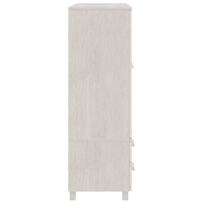 Wardrobe HAMAR White 99x45x137 cm Solid Wood Pine
