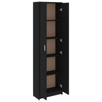 Hallway Wardrobe Black 55x25x189 cm Engineered Wood