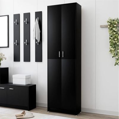 Hallway Wardrobe Black 55x25x189 cm Engineered Wood