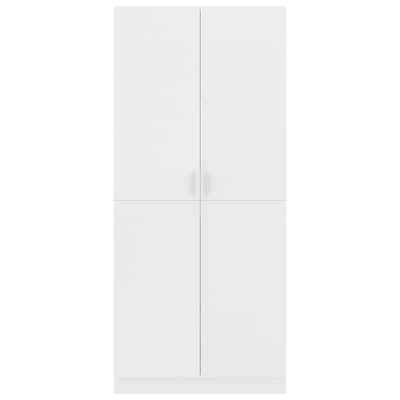 Wardrobe White 80x52x180 cm Engineered Wood