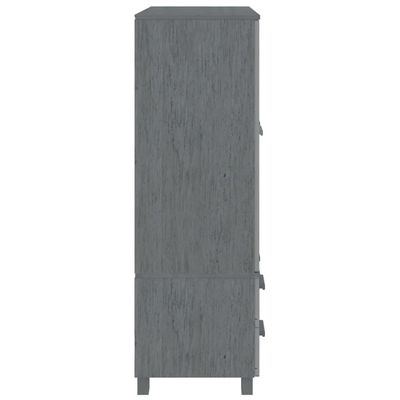 Wardrobe HAMAR Dark Grey 99x45x137 cm Solid Wood Pine