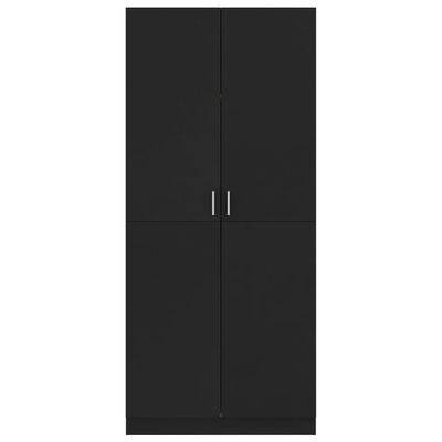 Wardrobe Black 80x52x180 cm Engineered Wood