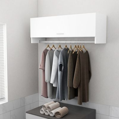 Wardrobe White 100x32.5x35 cm Engineered Wood